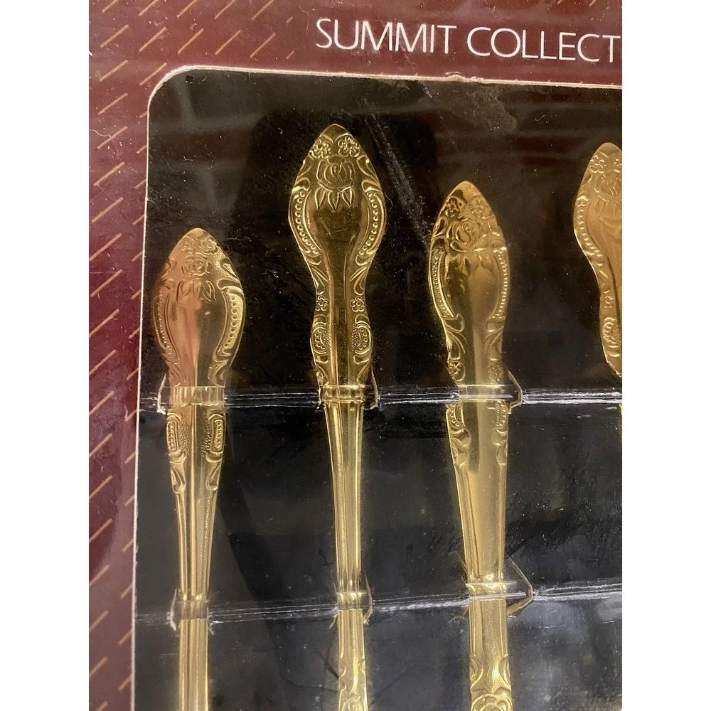 NEW Stanley Roberts Rogers Gold Precious Rose 20pc Electroplated Flatware VTG